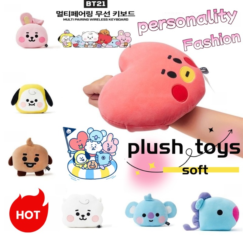 Car Accessories Workshop - BT21 顔型枕 かわいいファッション漫画風 パーソナライズされたクリエイティブな車用クッション ヘッドレスト人形 おもちゃ