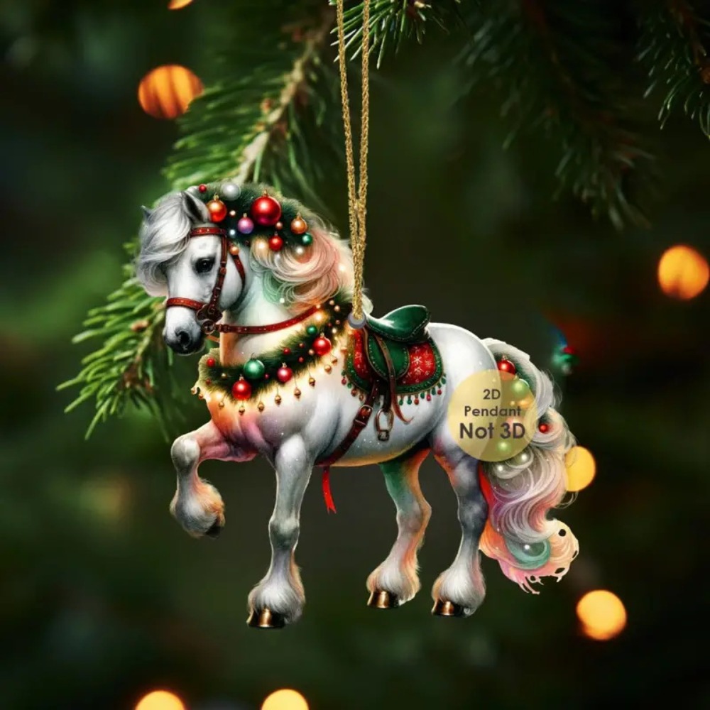 Car Accessories Xmas Gifts - 2D フラットクリスマスハンギングペンダント DIY アクセサリーアクリル車馬ペンダントマルチシーンクリスマスツリーハンギングオーナメントナヴィダード装飾