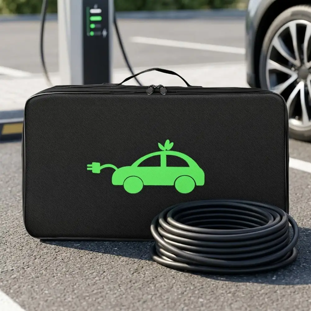 Car Cable Organizer - EV車用バッテリージャンパーケーブルバッグ、電気自動車用充電ケーブル収納オーガナイザー