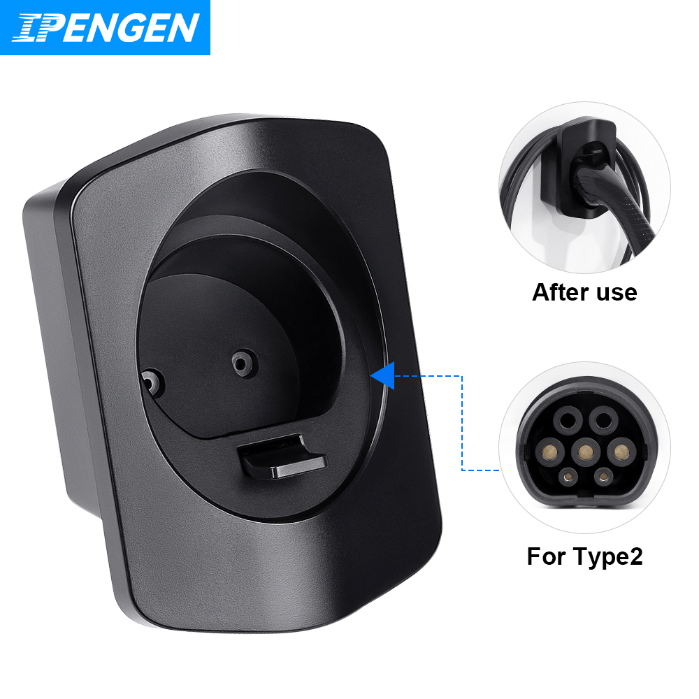 Car Cable Organizer - 保護ケーブルホルダー,タイプ2,ソケット,追加,電気自動車用,IPENGEN-EV