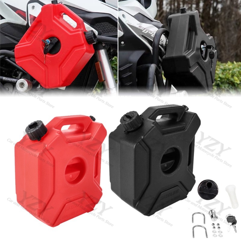 Car Accessories For Road Trip - 3L 5L プラスチック製ジェリカン、予備燃料容器、車・バイク・ATV・UTV用補助燃料タンク、緊急ロードトリップ用アクセサリー