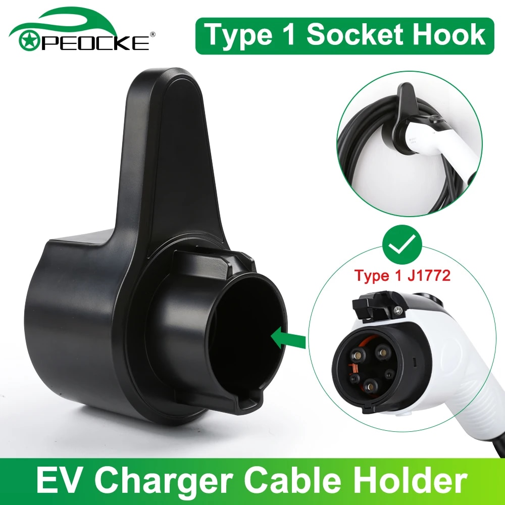 Car Cable Organizer - 電気自動車充電器ホルダー,充電ケーブル付きコネクタ,電気自動車用ソケット,壁ボックス,ブラケット,J1772