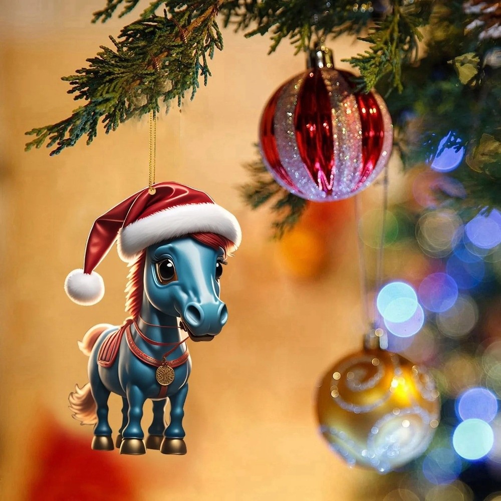 Car Accessories Xmas Gifts - 2D フラットクリスマスハンギングペンダント DIY アクセサリーアクリル車馬ペンダントマルチシーンクリスマスツリーハンギングオーナメントナヴィダード装飾
