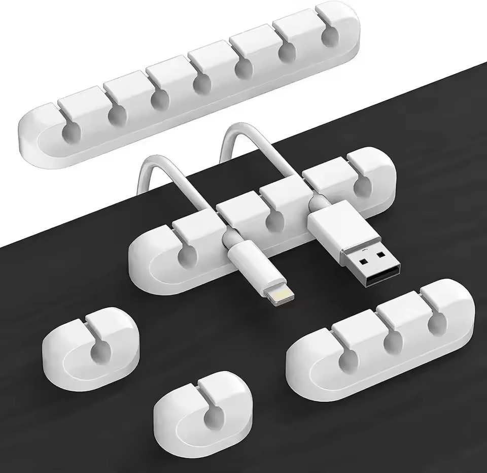 Car Cable Organizer - ケーブルコードワイヤーオーガナイザー シリコン製USBケーブルワインダー 管理クリップ 自己粘着式 マウス キーボード
