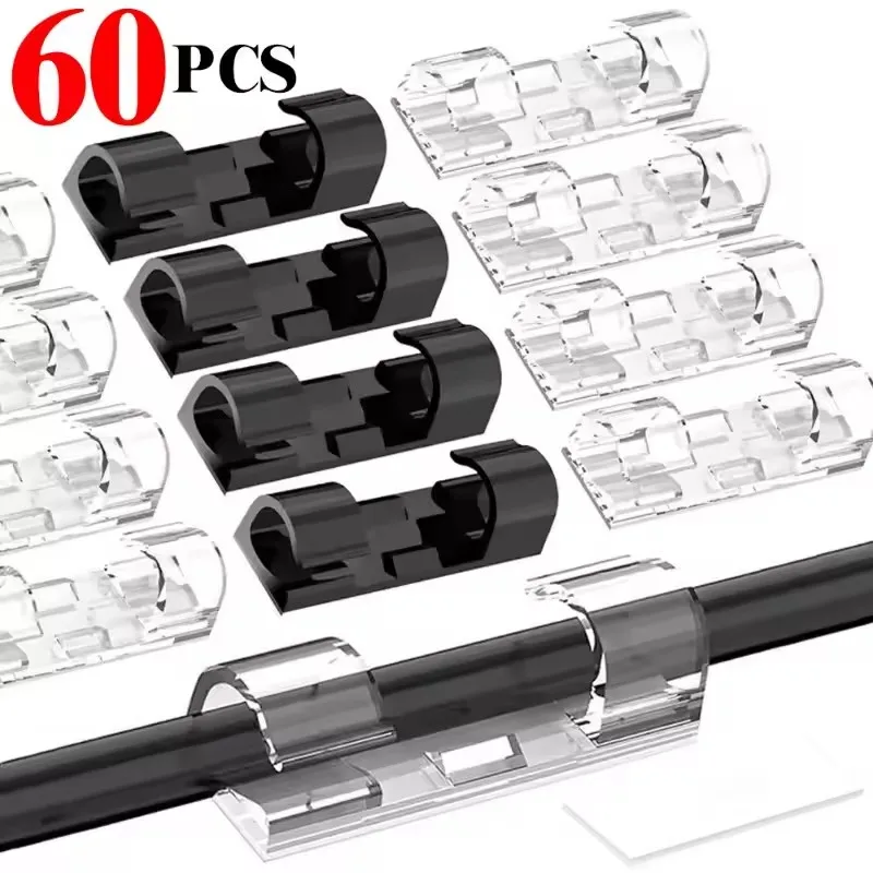 Car Cable Organizer - ケーブルクリップオーガナイザー、ドロップワイヤーホルダー、コードマネージメント、自己粘着式ケーブルマネージャー、固定クランプ、ワイヤーワインダー、家庭、オフィス、車用