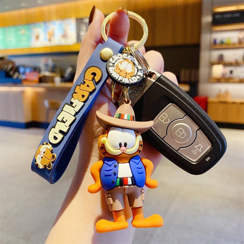 ガーフィールド漫画バックパックチェーンカーアクセスキーチェー - Car Accessories Workshop のレビューと価格