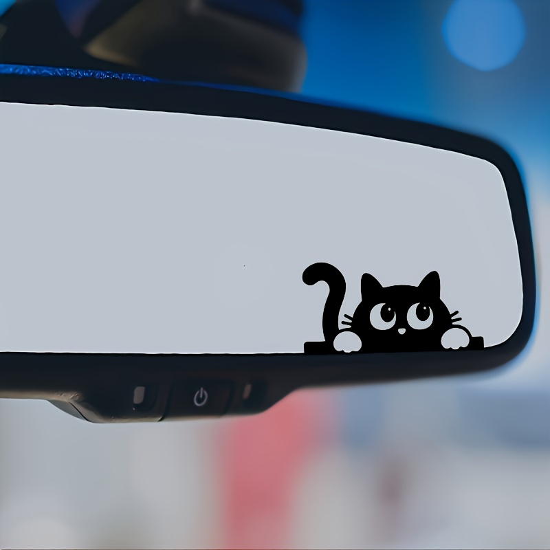 かわいい猫車のバックミラーステッカーサイドウィンドウ面白い子 - Car Accessories Xmas Gifts のレビューと価格