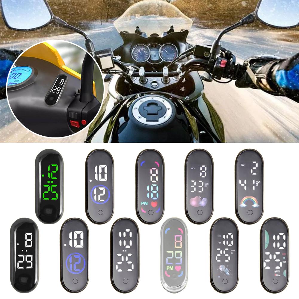 発光オートバイ車時計自動内部スティックオンミニスポーツ防水時 - Car Accessories Workshop のレビューと価格