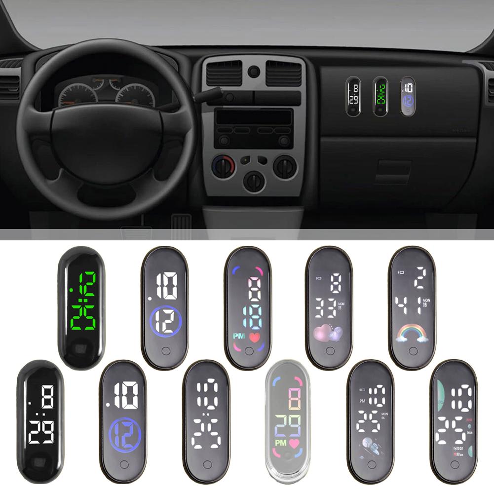 発光オートバイ車時計自動内部スティックオンミニスポーツ防水時 - Car Accessories Workshop のレビューと価格