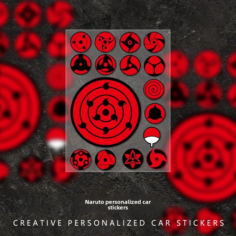 写輪眼ダイカットステッカーセット 防水ビニールデカール ヘル - Car Accessories Workshop のレビューと価格
