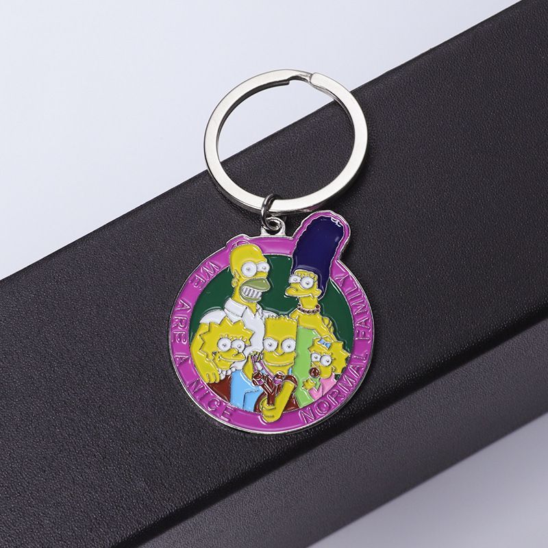 シンプソンズアニメキーホルダーかわいいキャラクターペンダント - Car Accessories Workshop のレビューと価格