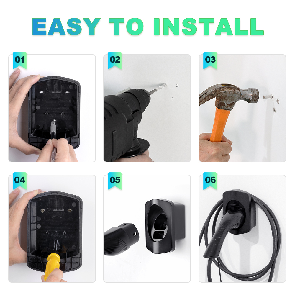 保護ケーブルホルダー,タイプ2,ソケット,追加,電気自動車用 - Car Cable Organizer のレビューと価格