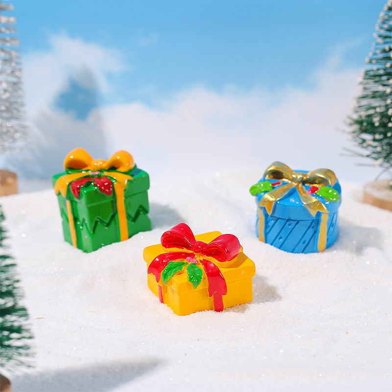 1Pc ミニクリスマスギフトボックス樹脂置物車中央制御画面ト - Car Accessories Xmas Gifts のレビューと価格