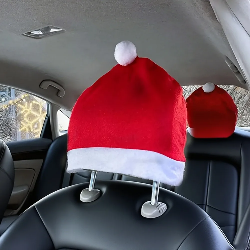 クリスマスカーヘッドレストカバー 赤いサンタ帽子型 クリスマ - Car Accessories Xmas Gifts のレビューと価格