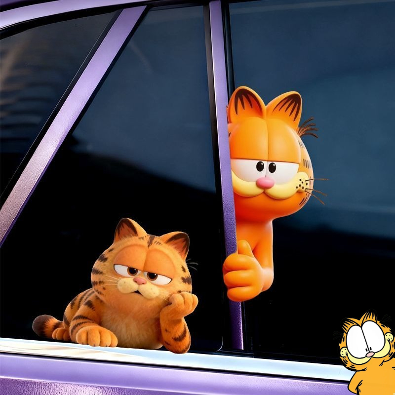 ガーフィールドアニメ漫画かわいい面白い密かに観察しているステ - Car Accessories Workshop のレビューと価格