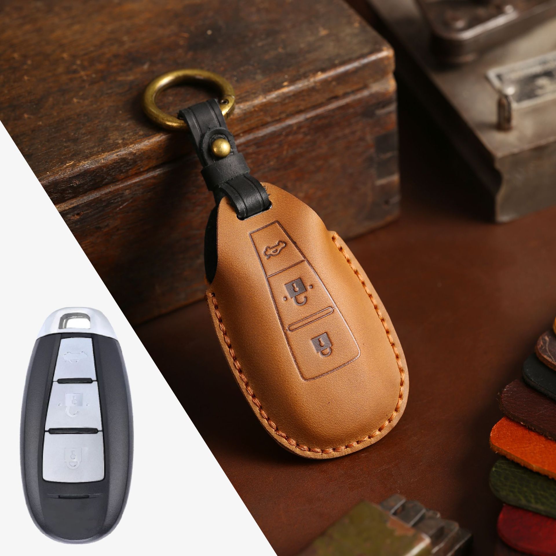 車のキー用レザーケース,スズキ用キーホルダー,バレノ,セラテ - Car Accessories Ertiga のレビューと価格
