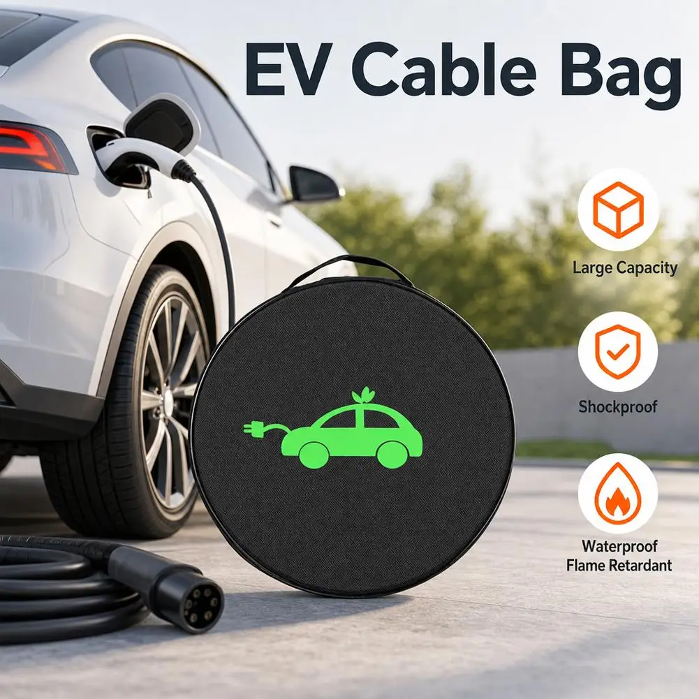 新しい車の充電器収納袋車の収納袋ジャンパーケーブルバッグケー - Car Cable Organizer のレビューと価格