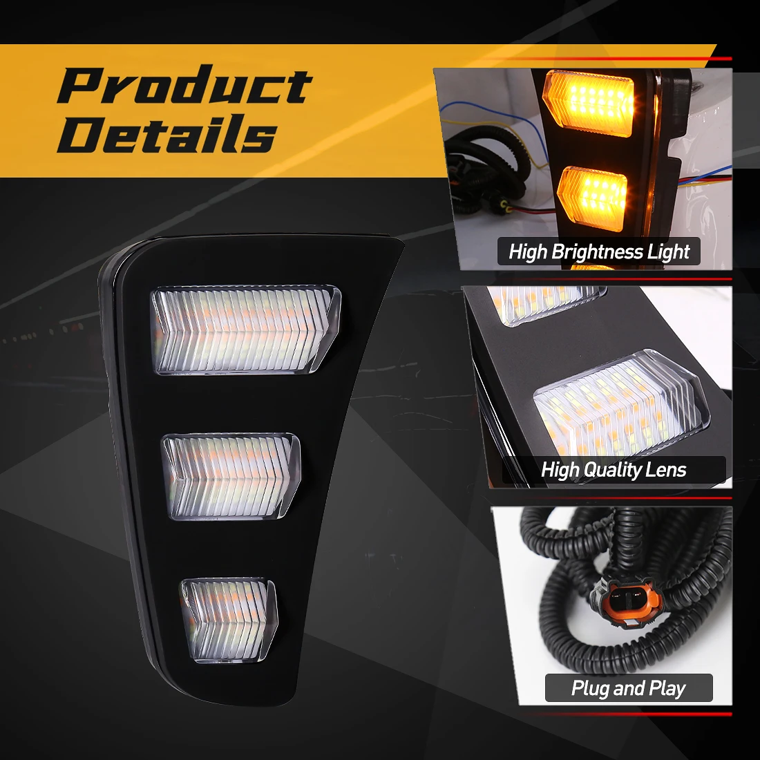 LEDデイタイムランニングライト,ダイナミックターンシグナル - Car Accessories For Road Trip のレビューと価格
