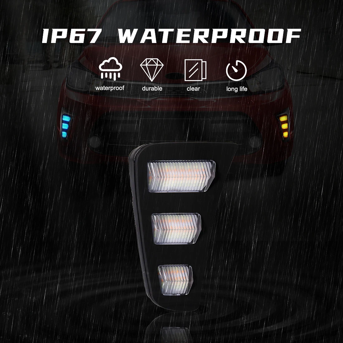 LEDデイタイムランニングライト,ダイナミックターンシグナル - Car Accessories For Road Trip のレビューと価格