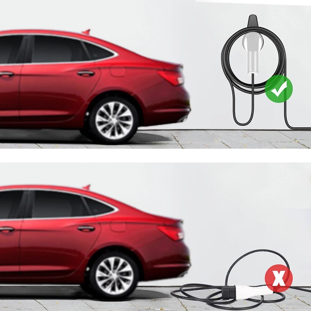 電気自動車充電器ホルダー,充電ケーブル付きコネクタ,電気自動 - Car Cable Organizer のレビューと価格