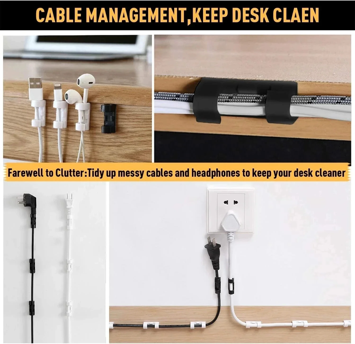 ケーブルクリップオーガナイザー、ドロップワイヤーホルダー、コ - Car Cable Organizer のレビューと価格